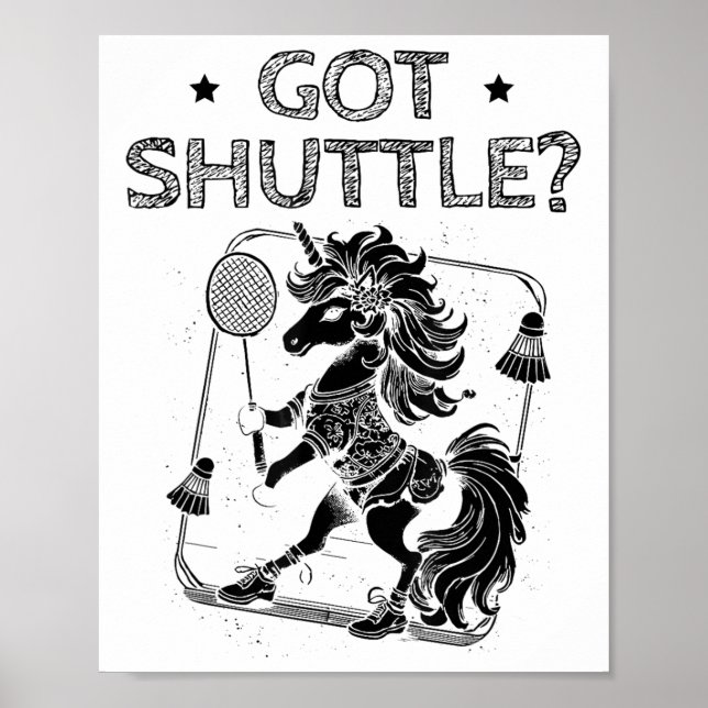 Badminton Mode On Shuttle Racket  Poster (Vorne)