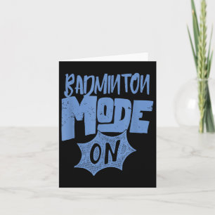 Badminton-Modus Ein Lustiger Badminton-Spieler  Karte