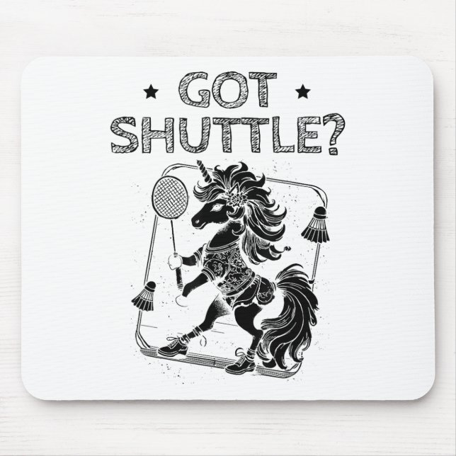 Badminton-Modus Ein Shuttle-Racket  Mousepad (Vorne)