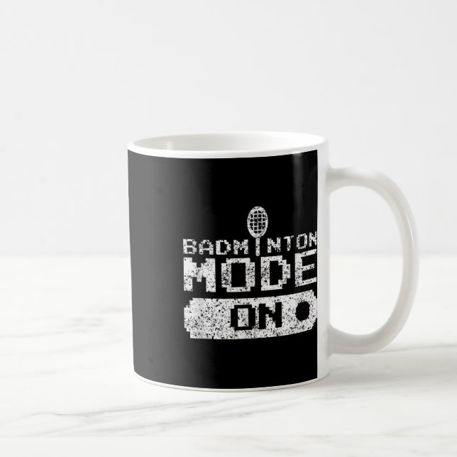 Badminton-Modus Ein Team Shuttle Spieler Trainer  Kaffeetasse (Rechts)