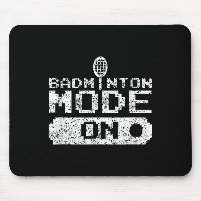 Badminton-Modus Ein Team Shuttle Spieler Trainer  Mousepad (Vorne)