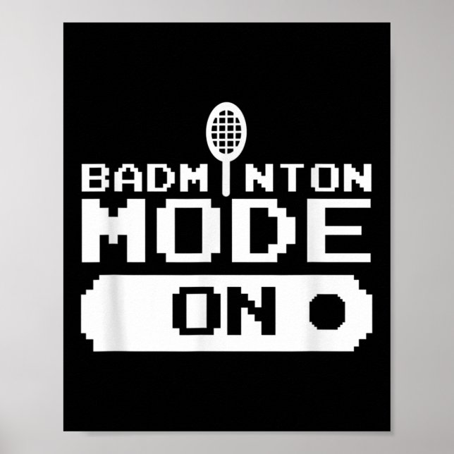 Badminton-Modus Ein Team-Shuttle-Spieler Trainer  Poster (Vorne)