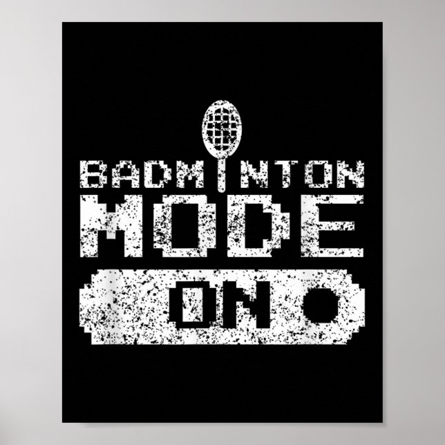 Badminton-Modus Ein Team Shuttle Spieler Trainer  Poster (Vorne)