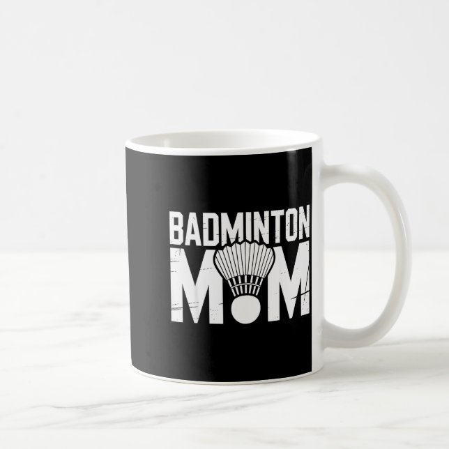 Badminton Mom Retro Women Badminton Lover Mommy Mo Kaffeetasse (Rechts)