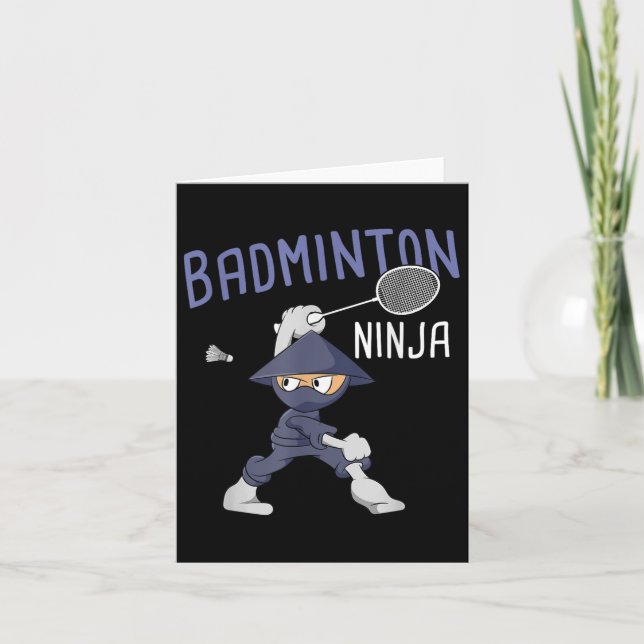 Badminton Ninja Kids Shuttle Boy Badminton Karte (Vorderseite)