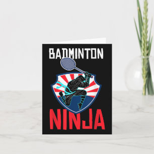 Badminton Ninja Shirt Funny Badminton Player Badmi Karte