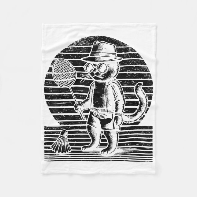 Badminton Ninja Shuttle  Fleecedecke (Vorderseite)