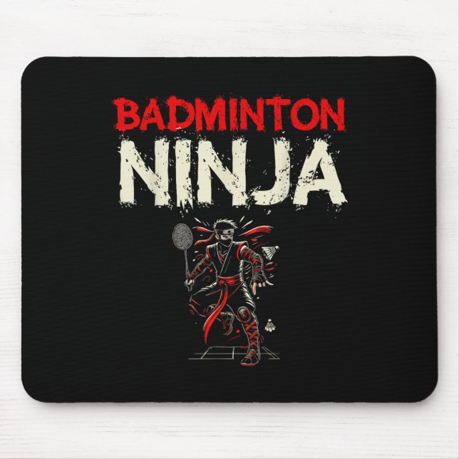 Badminton Ninja Shuttle  Mousepad (Vorne)