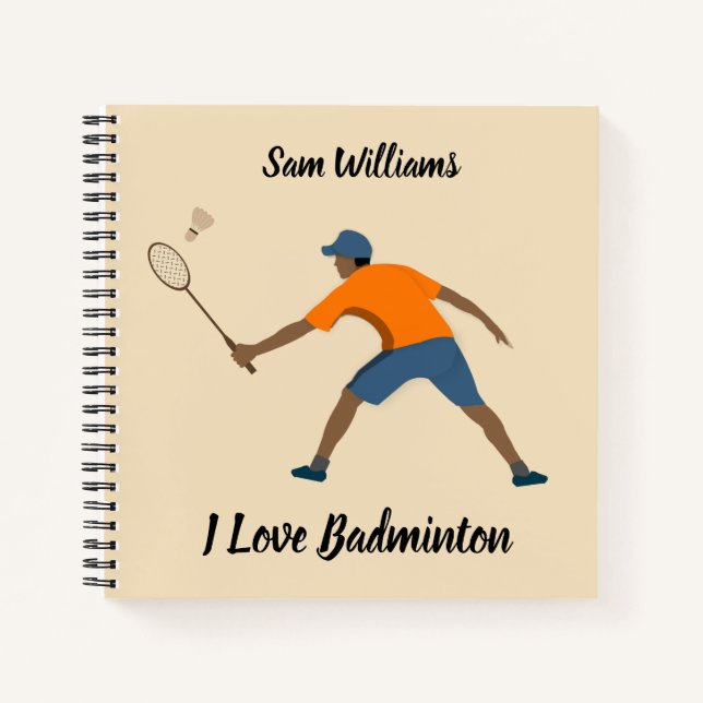 Badminton Notizbuch (Vorderseite)