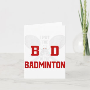 Badminton ohne mein schlechtes ist Minton Karte