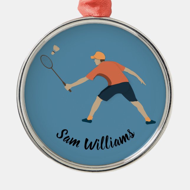 Badminton Ornament Aus Metall (Vorne)