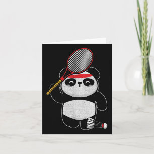 Badminton Panda Badminton Sport Spaß Shirt Karte