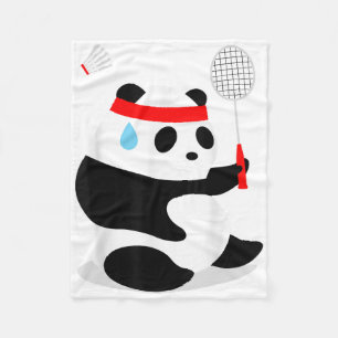 Badminton Panda Getting Sweaty Missed Fleecedecke