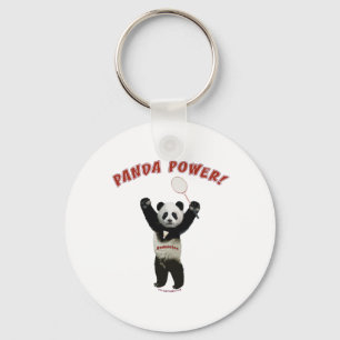 Badminton Panda Power Schlüsselanhänger