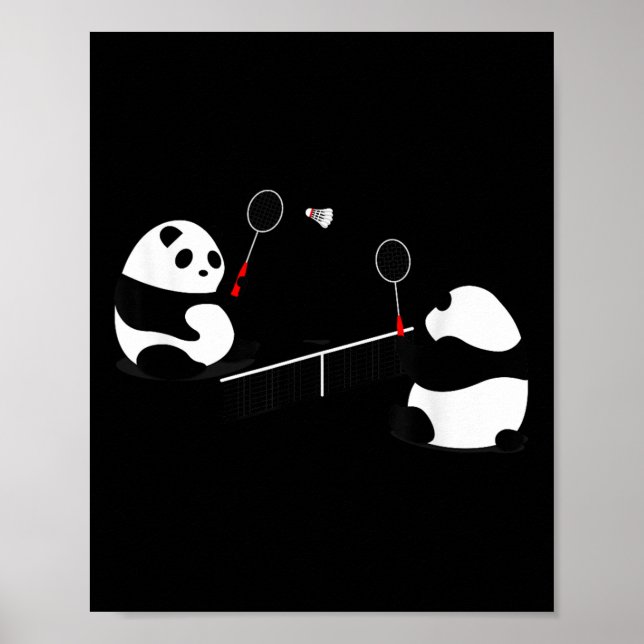 Badminton Panda Volley  Poster (Vorne)