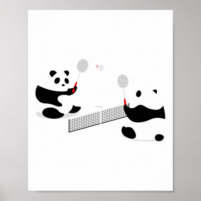 Badminton Panda Volley Poster (Vorne)