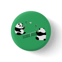 Badminton Pandas Button / Button / Abzeichen