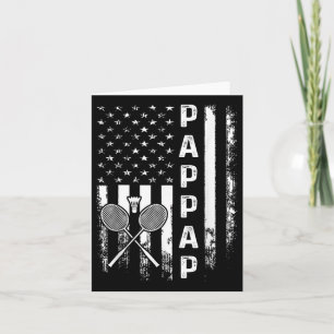 Badminton Pappap American Flag Vintage Weihnachten Karte