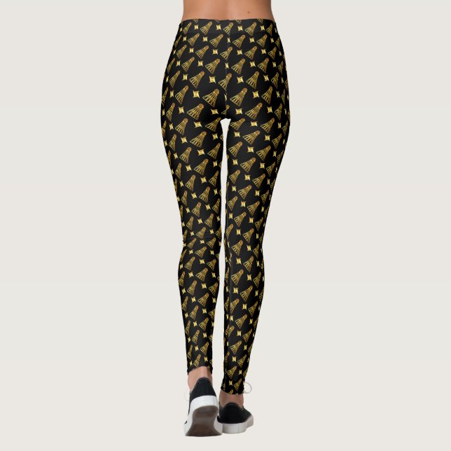 Badminton Pattern - Badminton-Leggings - Shuttle Leggings (Rückseite)