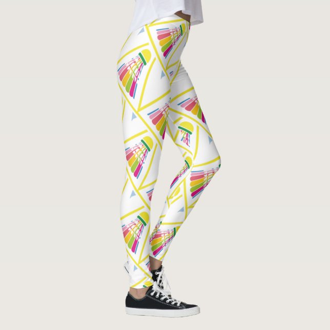 Badminton Pattern - Sommer-Leggings - Shuttle Leggings (Rechts)