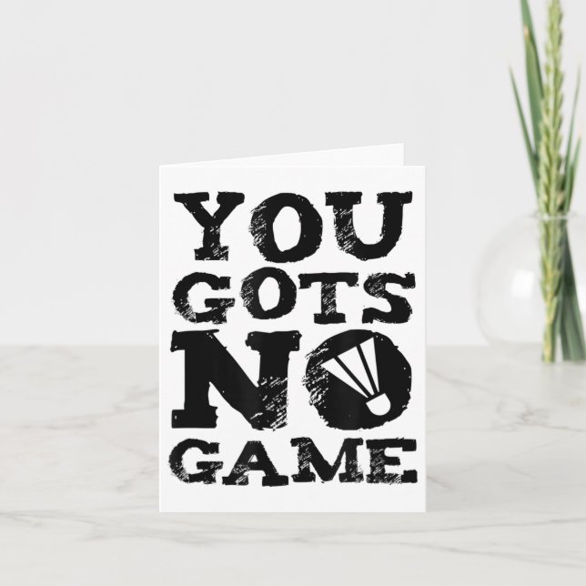 Badminton Player Attitude-Geschenk Grafik Karte (Vorderseite)