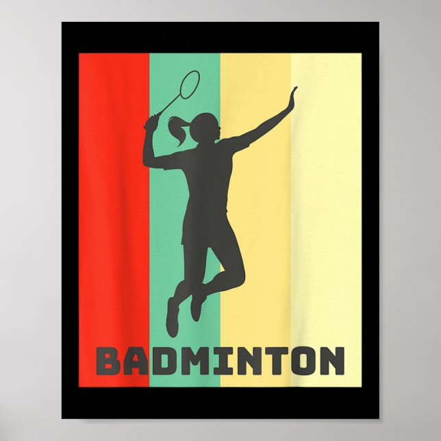 Badminton Player Badminton Lover  Poster (Vorne)