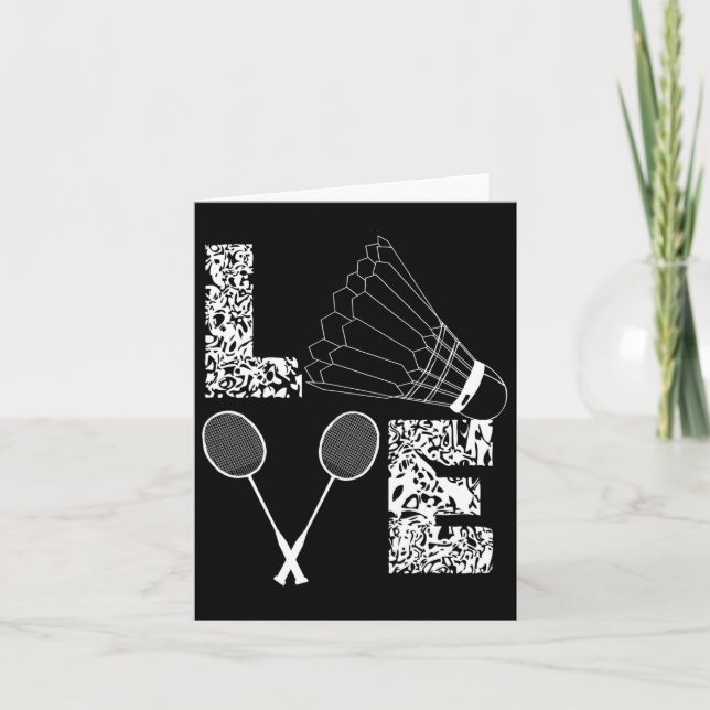 Badminton Player Badminton Lover Shuttle Karte (Vorderseite)