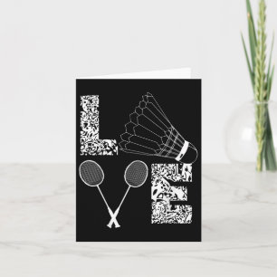 Badminton Player Badminton Lover Shuttle Karte