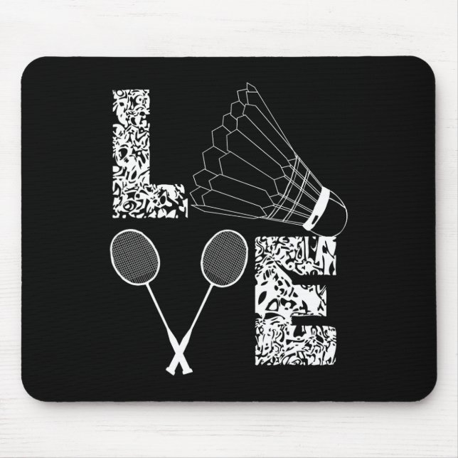 Badminton Player Badminton Lover Shuttle Mousepad (Vorne)