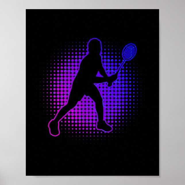 Badminton Player Badminton Womens Squash Shuttle Poster (Vorne)