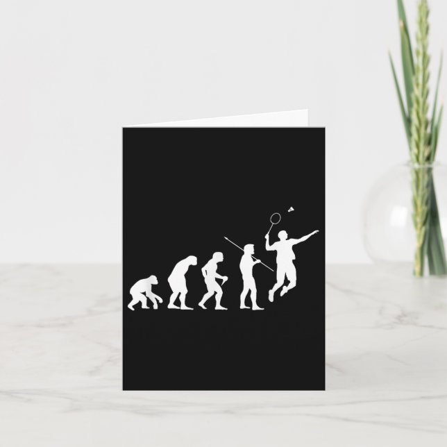 Badminton Player - Evolution für Badminton Tour Karte (Vorderseite)