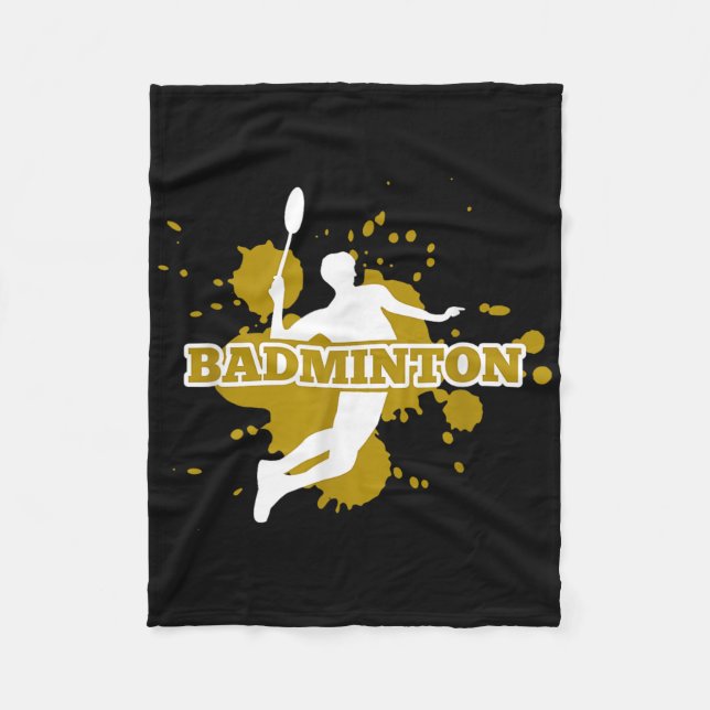 Badminton Player Fleecedecke (Vorderseite)