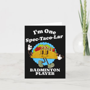 Badminton Player Funny Taco Wertungsquote Karte