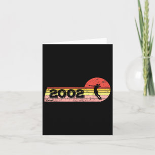 Badminton-Player Geboren 2002 Geburtstag Vintage F Karte