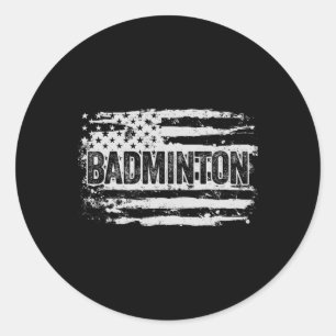 Badminton Player-Geschenk Runder Aufkleber