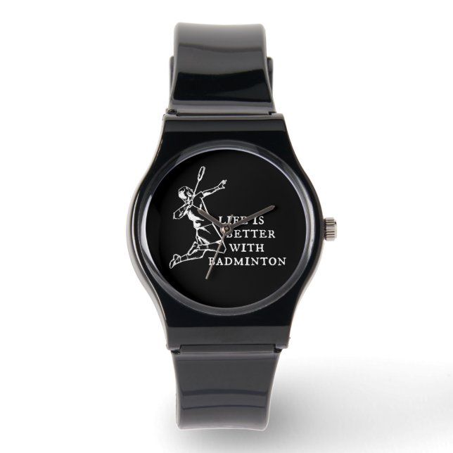 Badminton Player Geschenke Armbanduhr (Vorderseite)