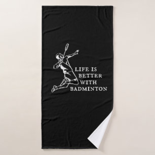 Badminton Player Geschenke Badehandtuch