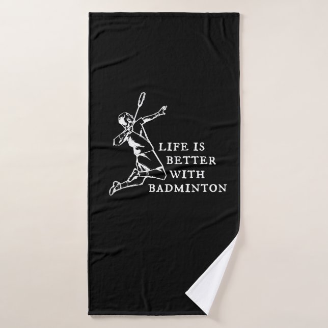 Badminton Player Geschenke Badehandtuch (Badehandtuch)