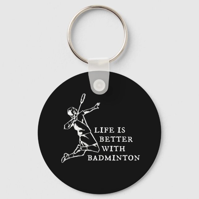 Badminton Player Geschenke Schlüsselanhänger (Vorderseite)
