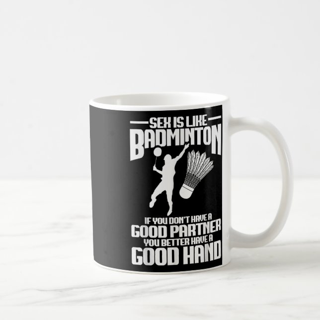 Badminton Player Good Hand Shuttle Player Badminto Kaffeetasse (Rechts)