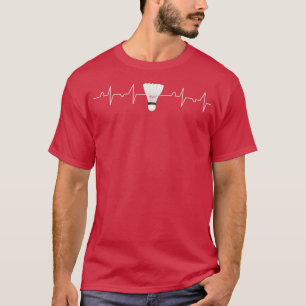 Badminton Player Lover Team Coach Heartbeat-Gesche T-Shirt