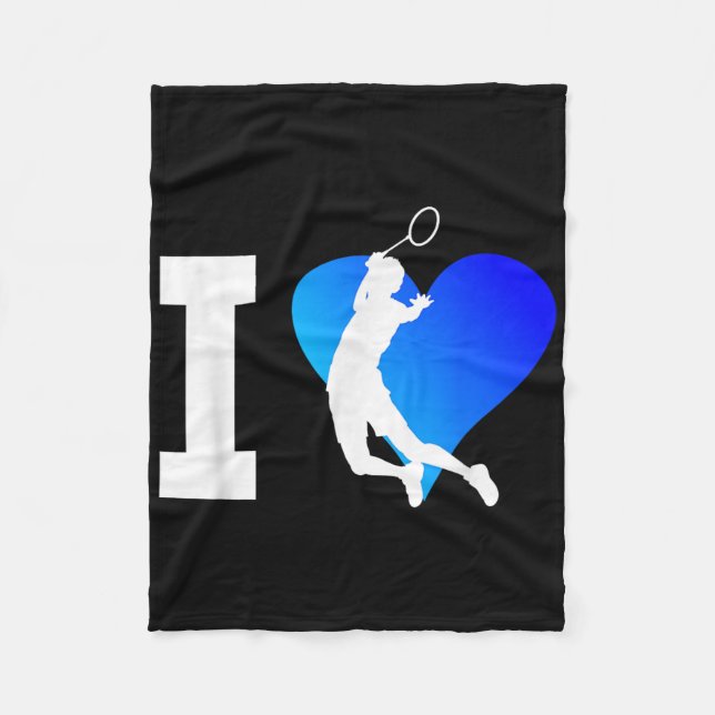 Badminton Player Mens Shuttle Squash Women Fleecedecke (Vorderseite)