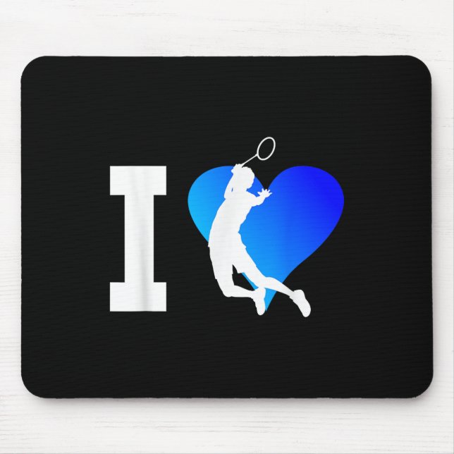 Badminton Player Mens Shuttle Squash Women Mousepad (Vorne)