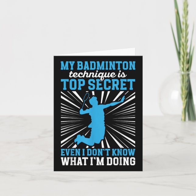Badminton Player _ My Badminton Technik Karte (Vorderseite)
