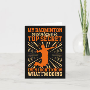 Badminton Player My Badminton-Technik Karte