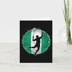 Badminton Player Nigeria - Nigerianische Flagge Ni Karte