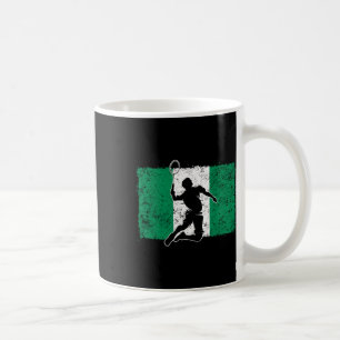 Badminton Player Nigeria nigerianische Flagge Nige Kaffeetasse