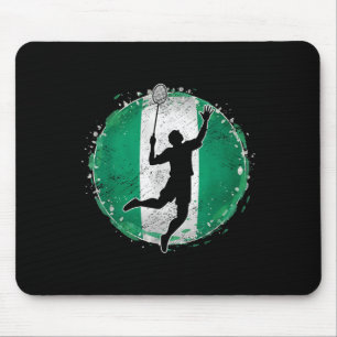 Badminton Player Nigeria nigerianische Flagge Nige Mousepad