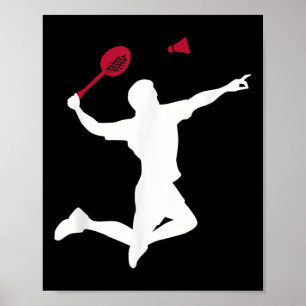 Badminton Player Poster