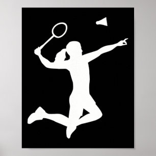 Badminton Player Poster
